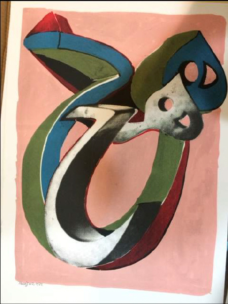 Parviz Tanavoli, Heech in Heech, Screen print, 70x50 cm Sold Out